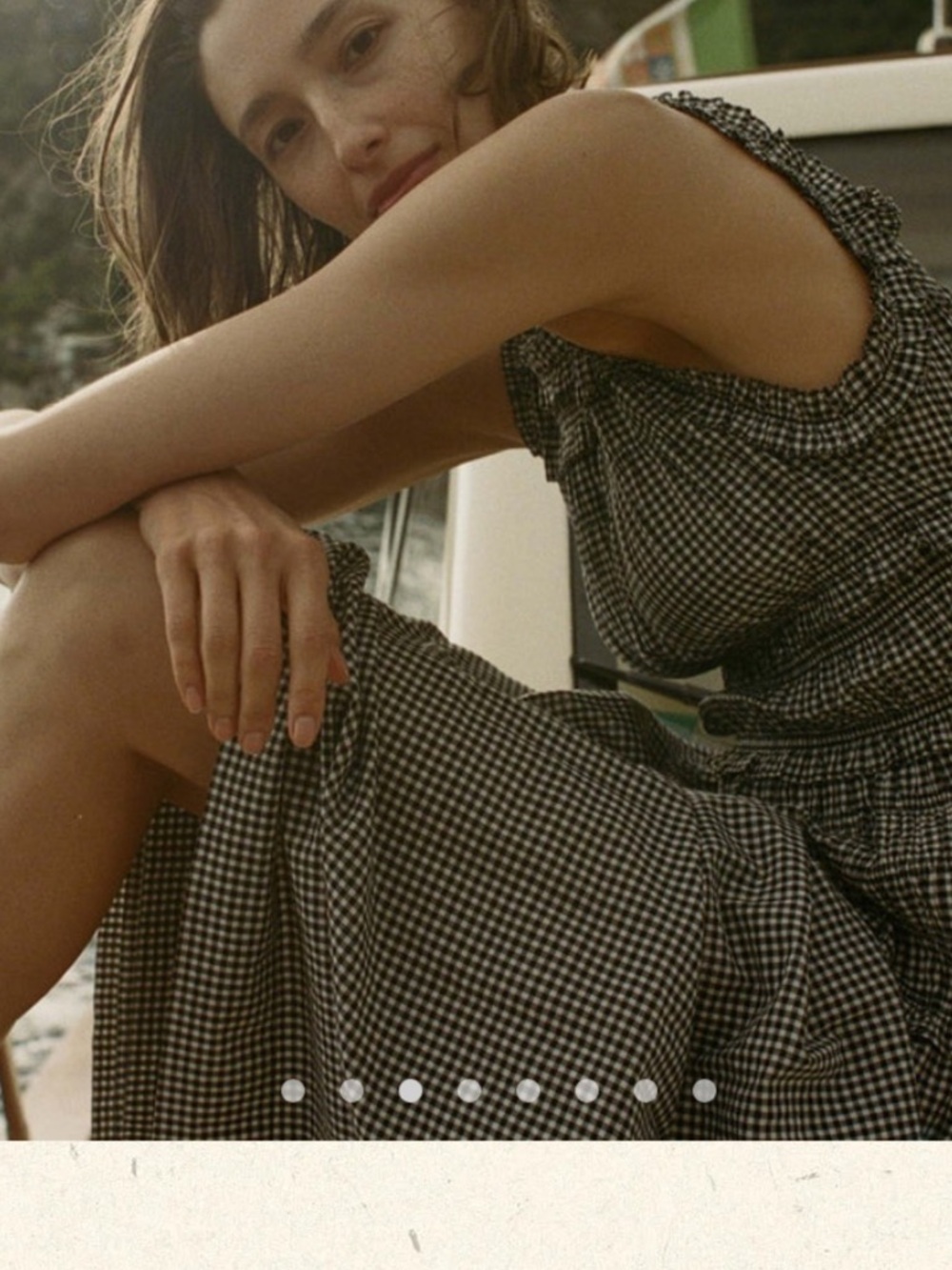 Doen Mallory Dress in black gingham